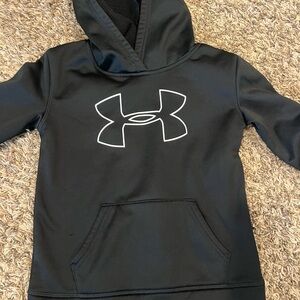 Under Armour Kids Black and White Logo Hoodie
